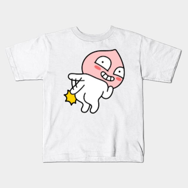 KakaoTalk Friends Apeach (Kiss My Ass) Kids T-Shirt by icdeadpixels